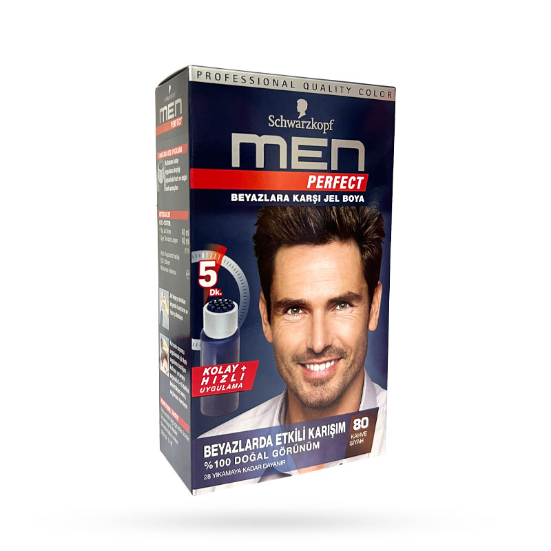 کیت رنگ مو مردانه شوارزکوف سری Men Perfect شماره 80 رنگ قهوه ای تیره