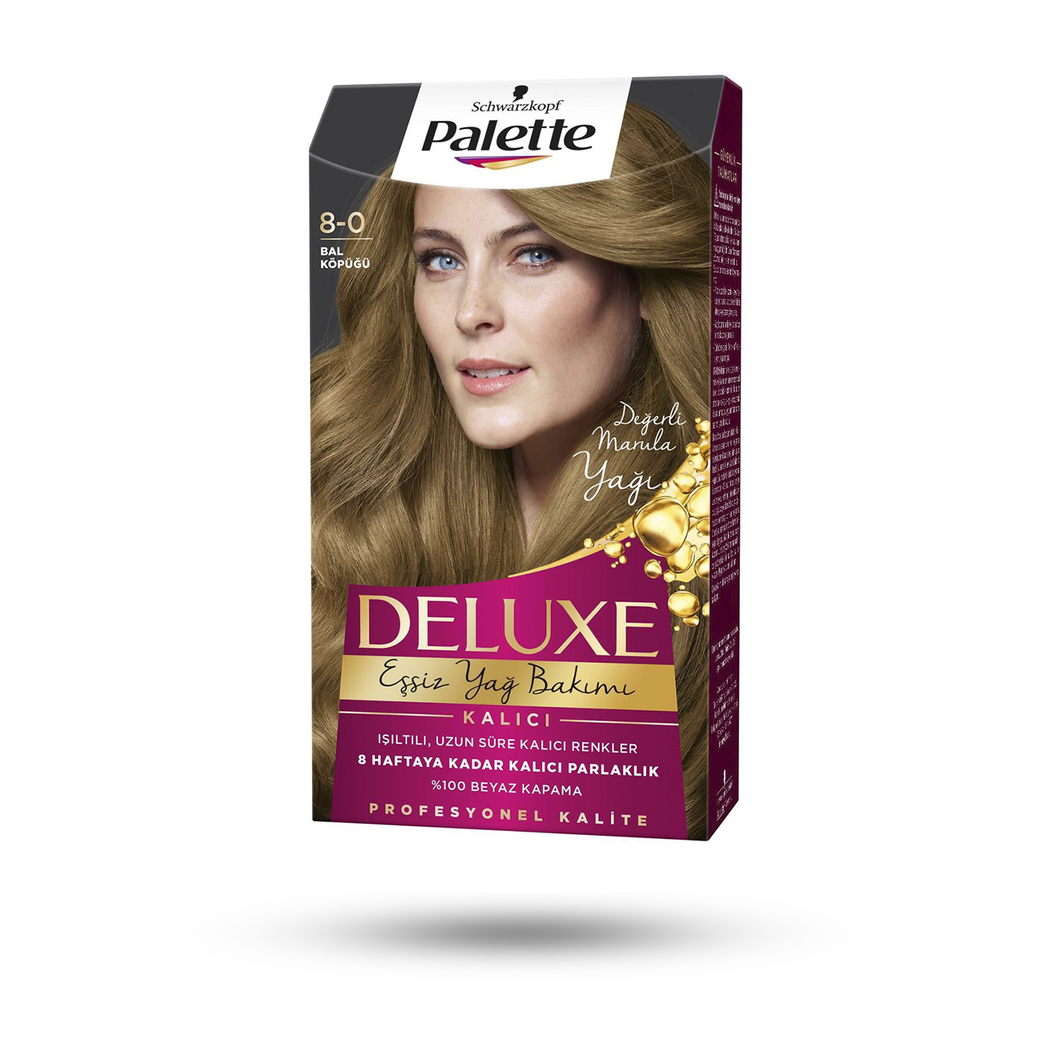کیت رنگ مو پلت PALLETTE مدل دلوکس شماره 0-8 رنگ عسلی