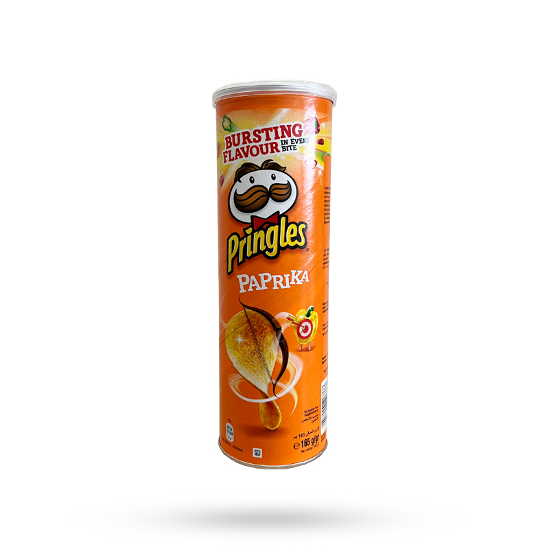 چیپس پرینگلز Pringles با طعم پاپریکا وزن 165 گرم