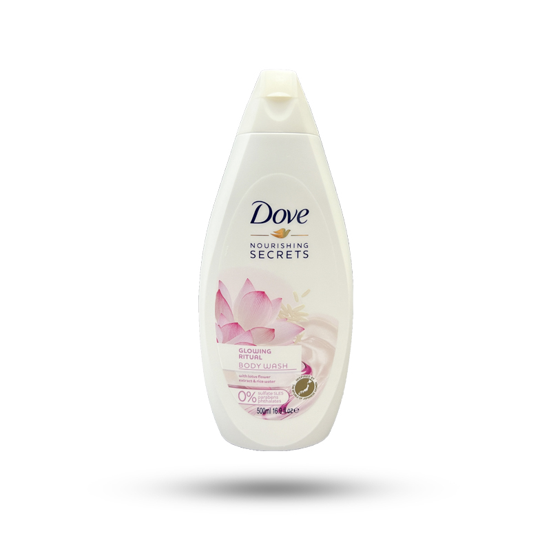 شامپو بدن Dove داو درخشان کننده پوست با رایحه نیلوفر آبی حجم 500 میل