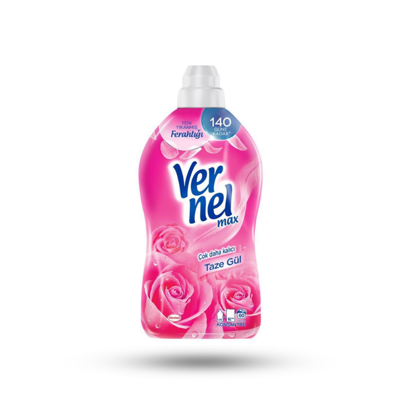 نرم کننده لباس ورنل vernel با رایحه گل رز حجم 432 میل