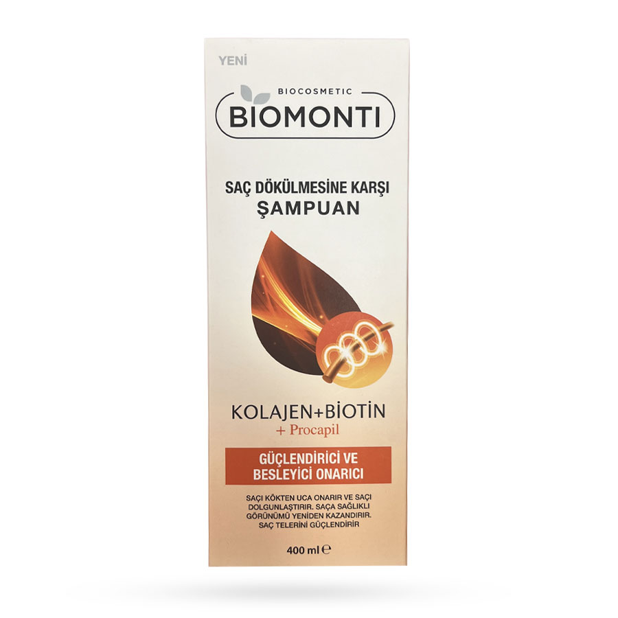 شامپو ضد ریزش بیومنتی BIOMONTI حاوی کلاژن و بیوتین حجم 400 میل