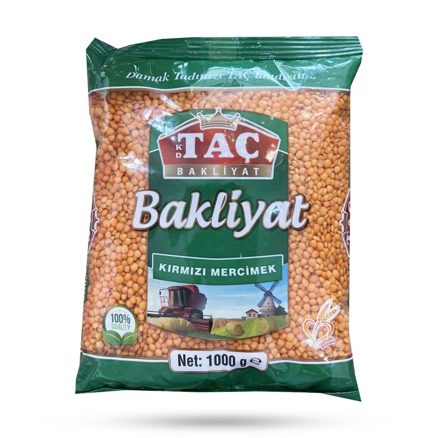 عدس قرمز تاچ TAC ترکیه ای حجم 1 کیلویی