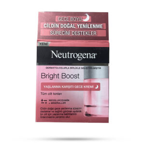 کرم شب ضد چروک نوتروژینا مدل Bright Boost مناسب انواع پوست 50 میل