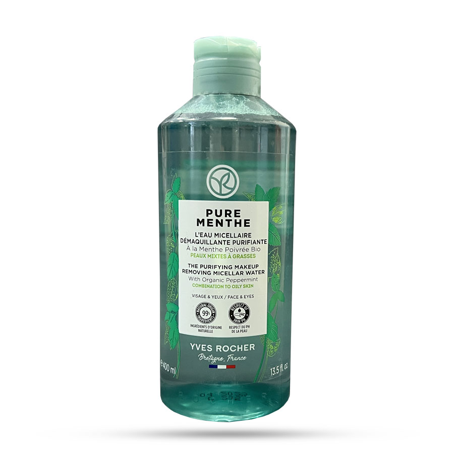 میسلارواتر پاک کننده آرایش ایوروشه Pure Menthe مخصوص پوست چرب و مختلط 400 میل