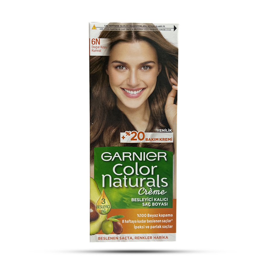 کیت رنگ مو شماره 6N گارنیر مدل GARNIER COLOR NATURALS رنگ قهوه ای تیره