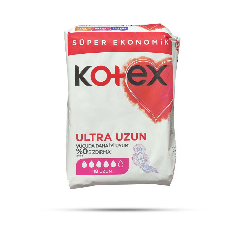 نوار بهداشتی کوتکس بلند مدل Ultra Uzun بسته 18 عددی