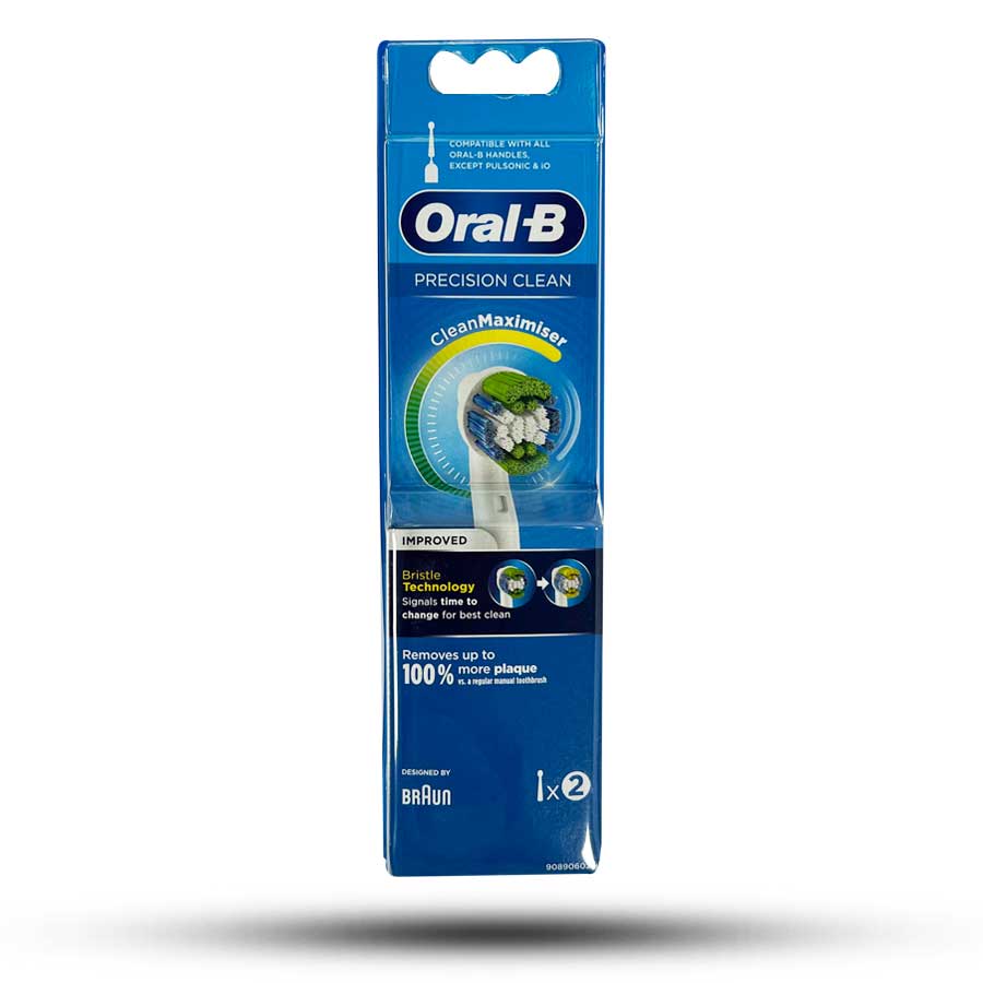 سری یدک مسواک برقی اورال بی مدل PRECISION CLEAN بسته 2 عددی