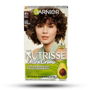 کیت رنگ موی گارنیر شماره 4.1/2 سری NUTRISSE قهوه ای براق