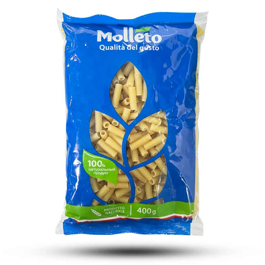 پاستا لوله ای شیاردار Molleto وزن 400 گرم