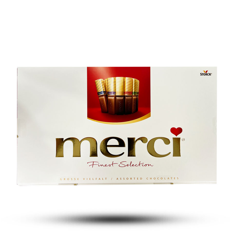 شکلات کادوئی مرسی Merci دارای 7 طعم متفاوت حجم 400 گرم
