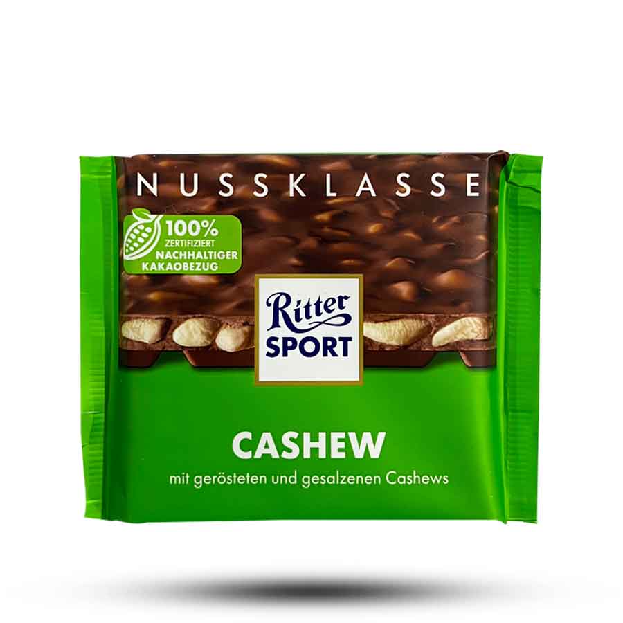 شکلات ریتر اسپرت مدل Cashew با مغز بادام هندی 100 گرم
