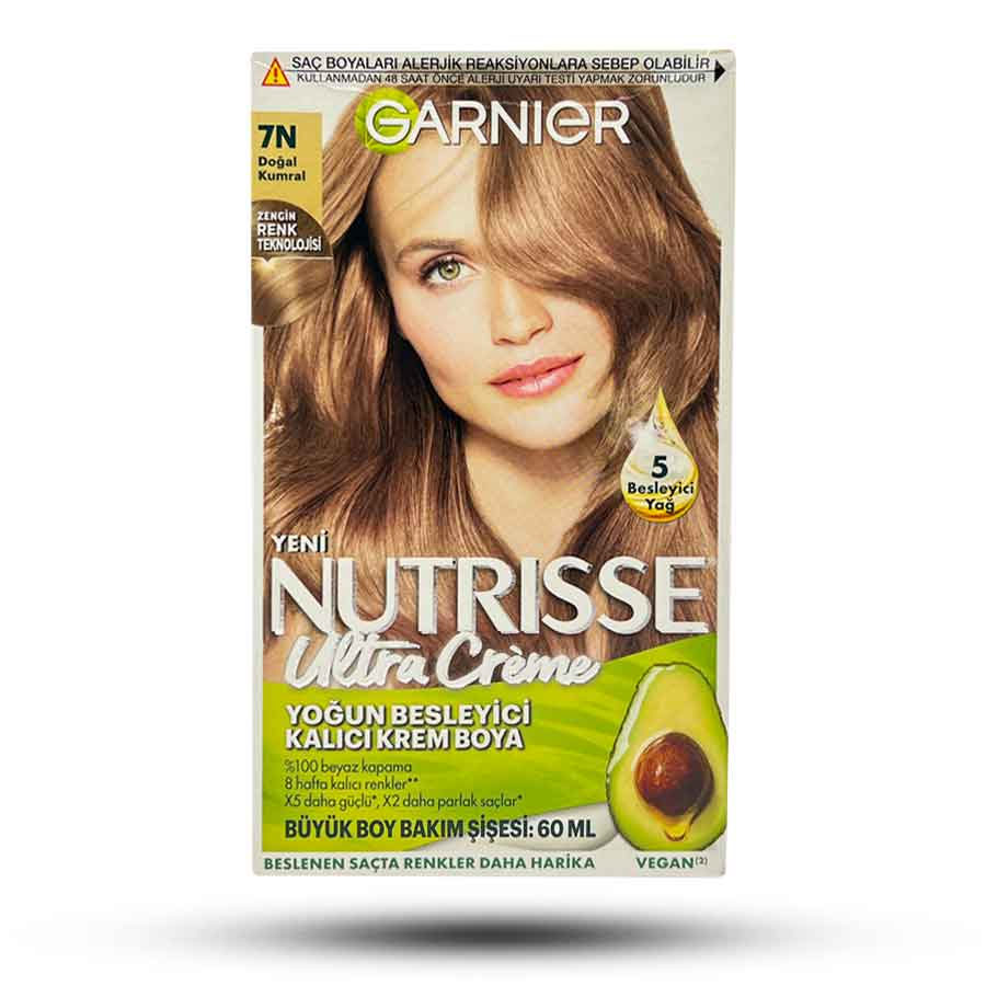 کیت رنگ مو شماره 7N گارنیر سری NUTRISSE رنگ خرمایی طبیعی