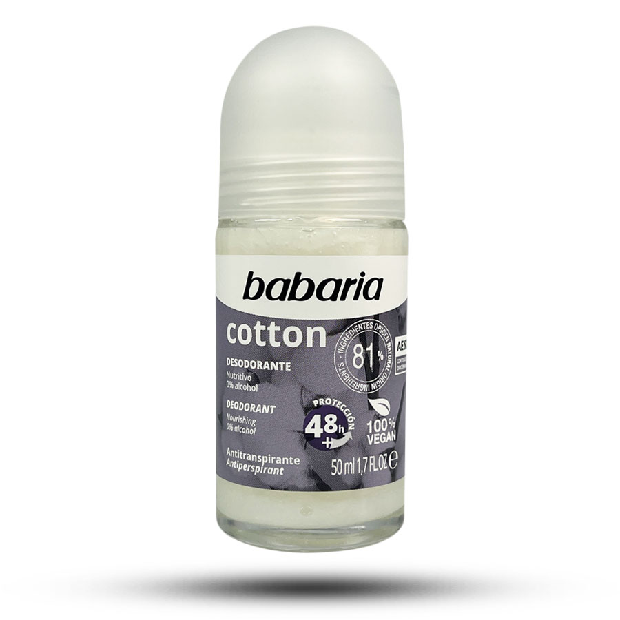 رول ضد تعریق باباریا مدل Cotton تغذیه کننده پوست 50 میل