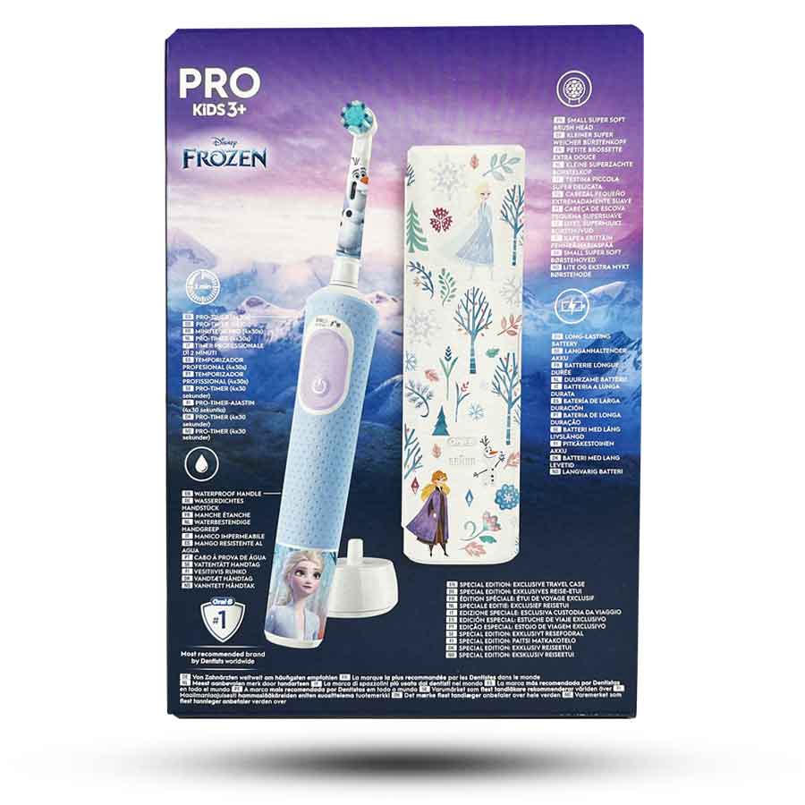 مسواک برقی کودک اورال بی مدل Pro Kids3 طرح فروزن + کیف مسافرتی