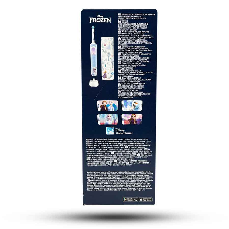 مسواک برقی کودک اورال بی مدل Pro Kids3 طرح فروزن + کیف مسافرتی