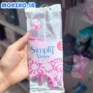 خودتراش ژیلت زنانه مدل Simply Venus بسته 5 عددی