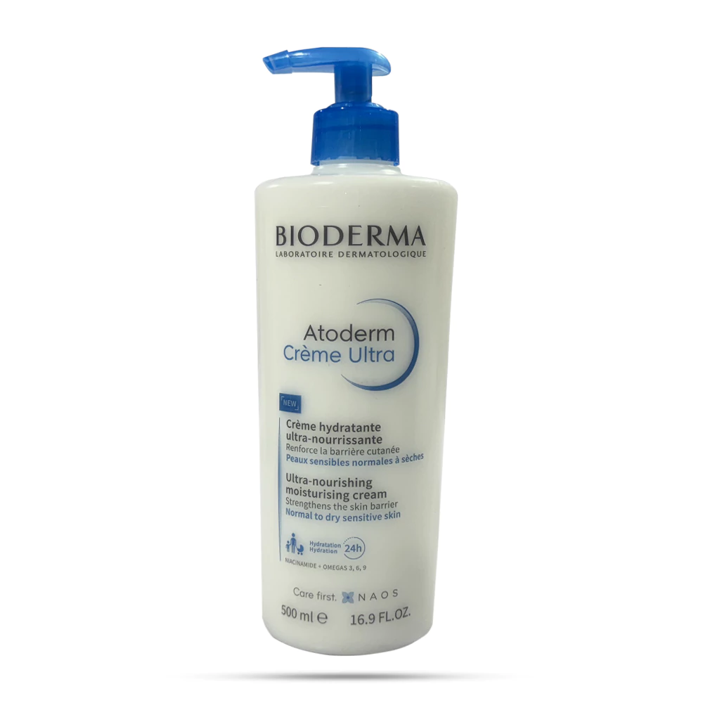 کرم مرطوب کننده و تغذیه کننده بایودرما مدل Atoderm Creme Ultra مناسب پوست نرمال، خشک و حساس 500 میل