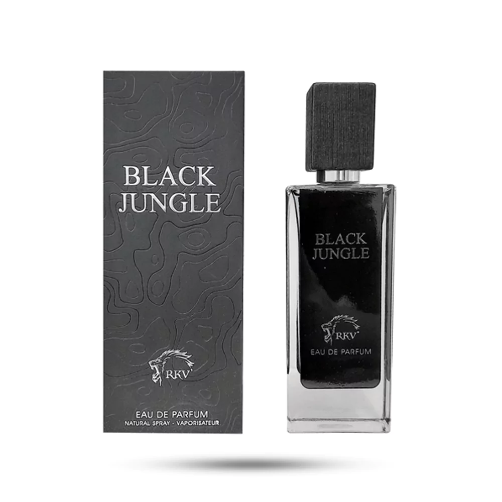 ادکلن بلک جانگل آر کی وی RKV Black Jungle زنانه و مردانه حجم 80 میل