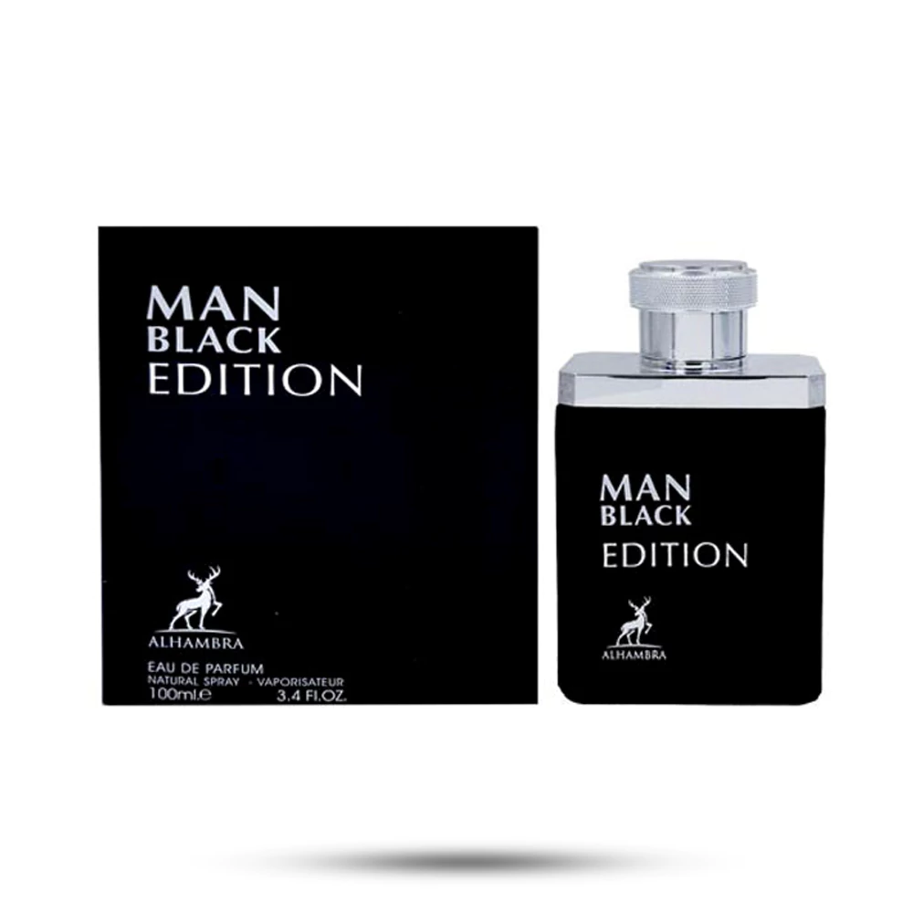 ادکلن مردانه من بلک ادیشن الحمبرا Alhambra Man Black Edition حجم 100 میل