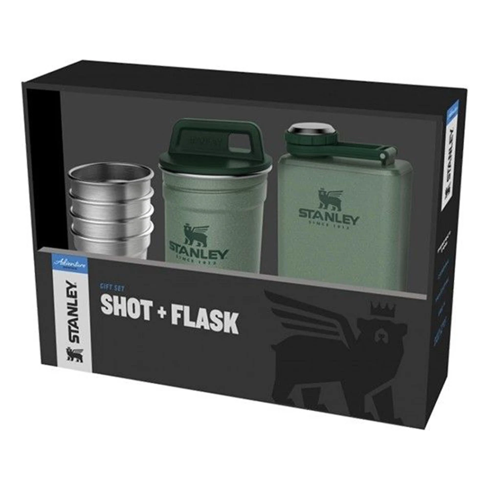 ست شات و قمقمه کتابی استنلی مدل shot glass + flask set