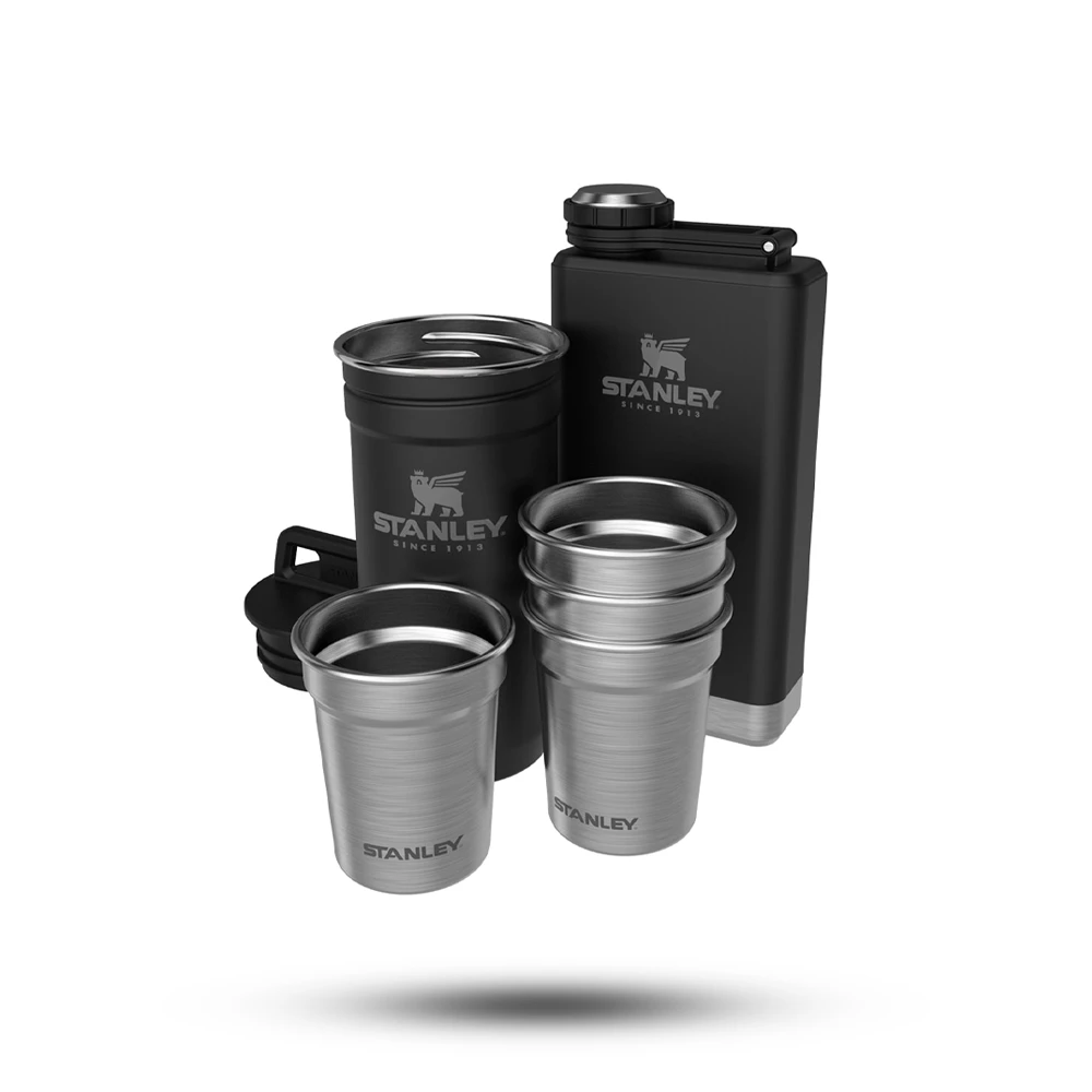 ست شات و قمقمه کتابی استنلی مدل shot glass + flask set