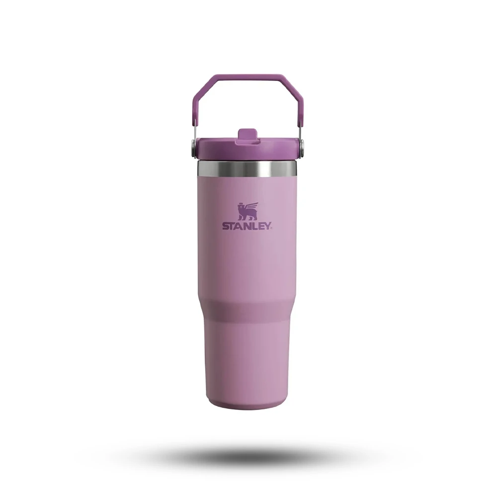 قمقمه استنلی نی دار مدل THE ICEFLOW FLIP STRAW TUMBLER گنجایش 880 میلی لیتر