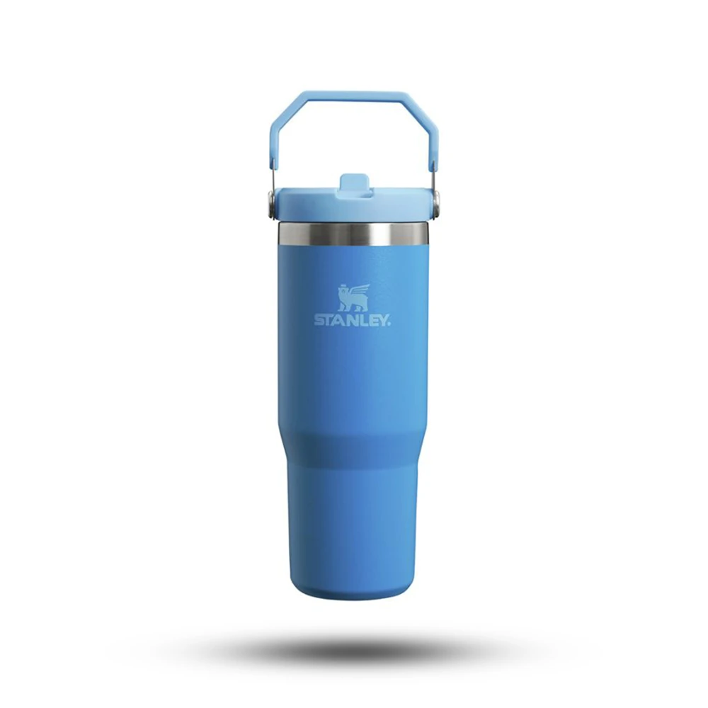قمقمه استنلی نی دار مدل THE ICEFLOW FLIP STRAW TUMBLER گنجایش 880 میلی لیتر