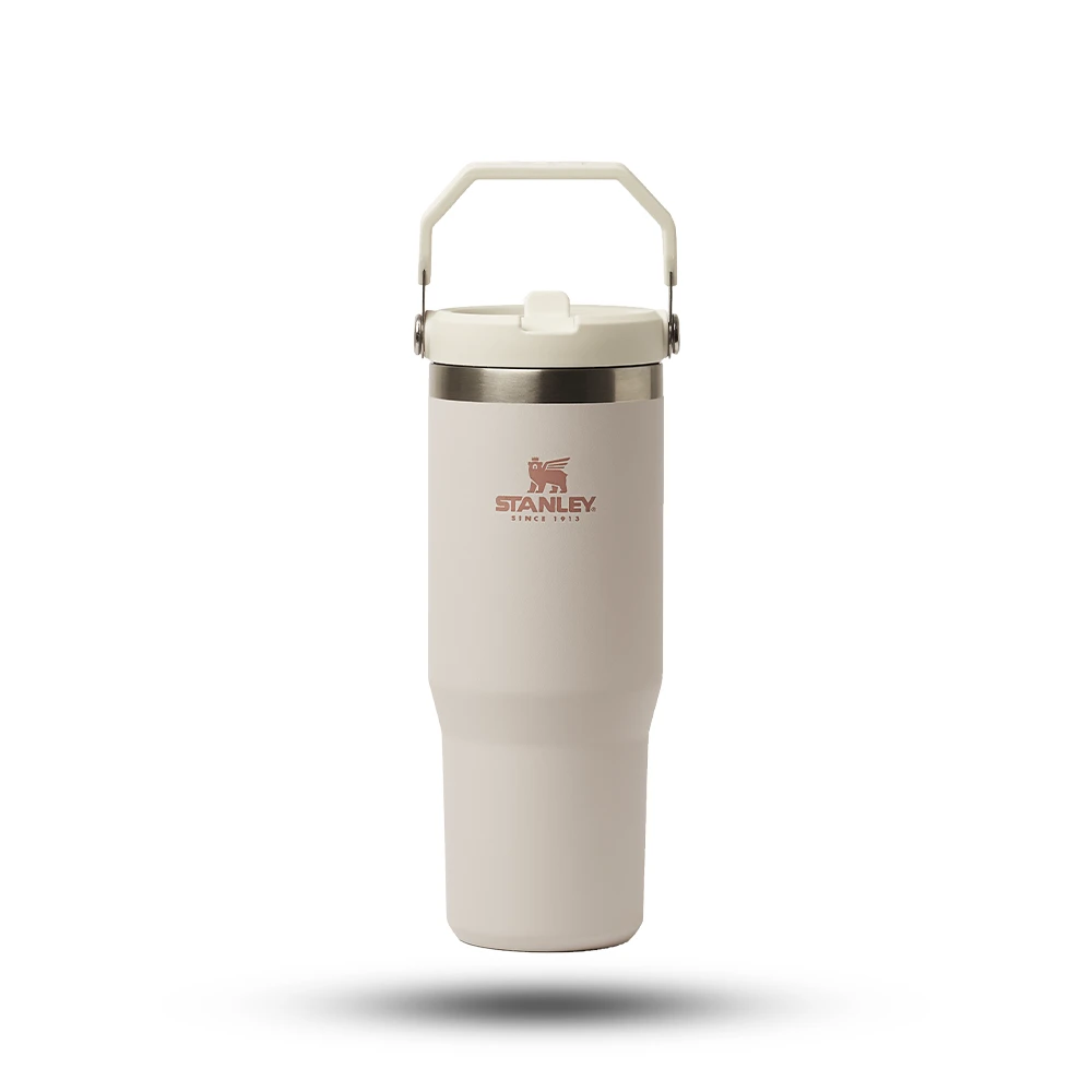 قمقمه استنلی نی دار مدل THE ICEFLOW FLIP STRAW TUMBLER گنجایش 880 میلی لیتر