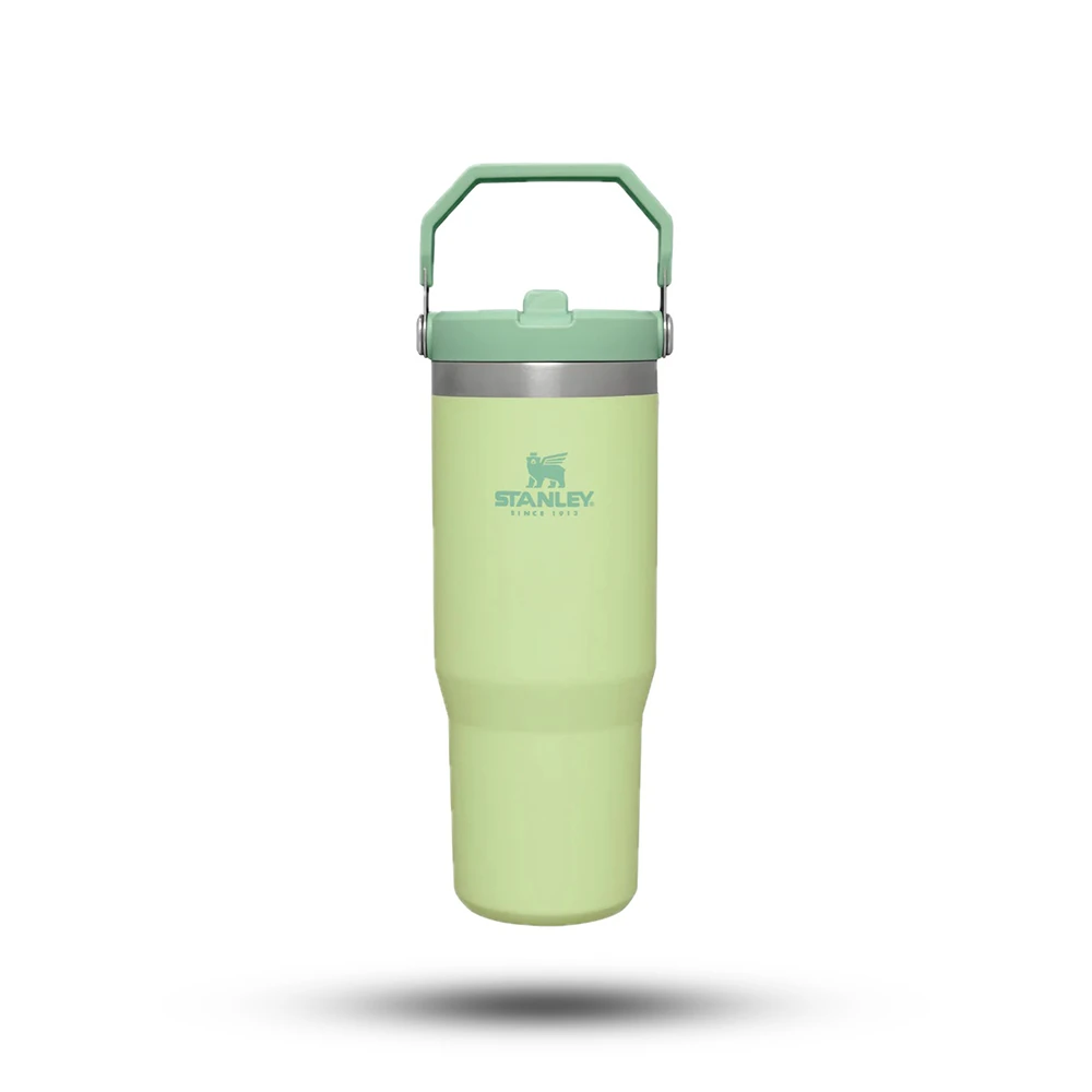 قمقمه استنلی نی دار مدل THE ICEFLOW FLIP STRAW TUMBLER گنجایش 880 میلی لیتر