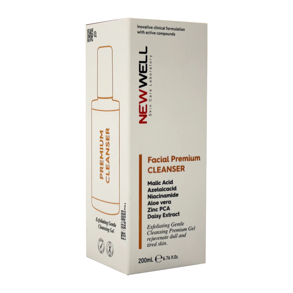ژل شستشوی صورت نیوول مدل Facial Premium مناسب پوست کدر و خشک 200 میل