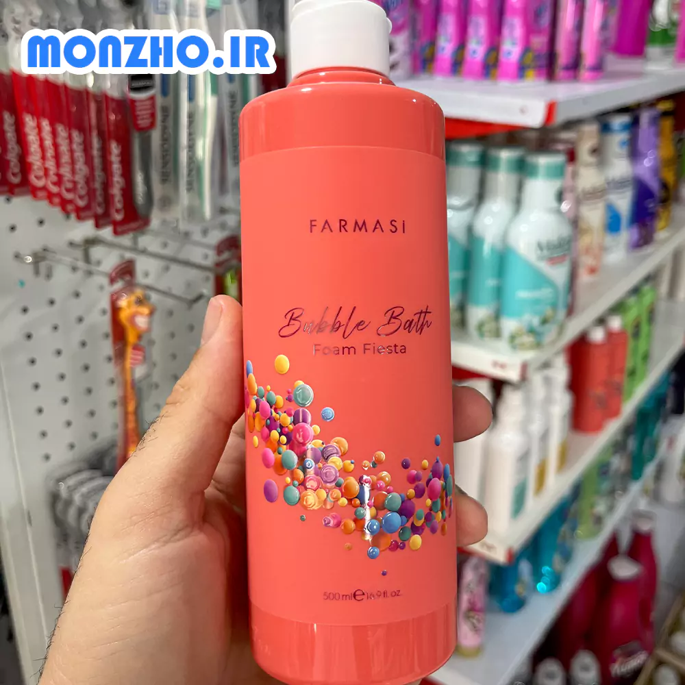 فوم حمام کف ساز فارماسی مدل Bubble Bath حجم 500 میل عکس محصول از جلو