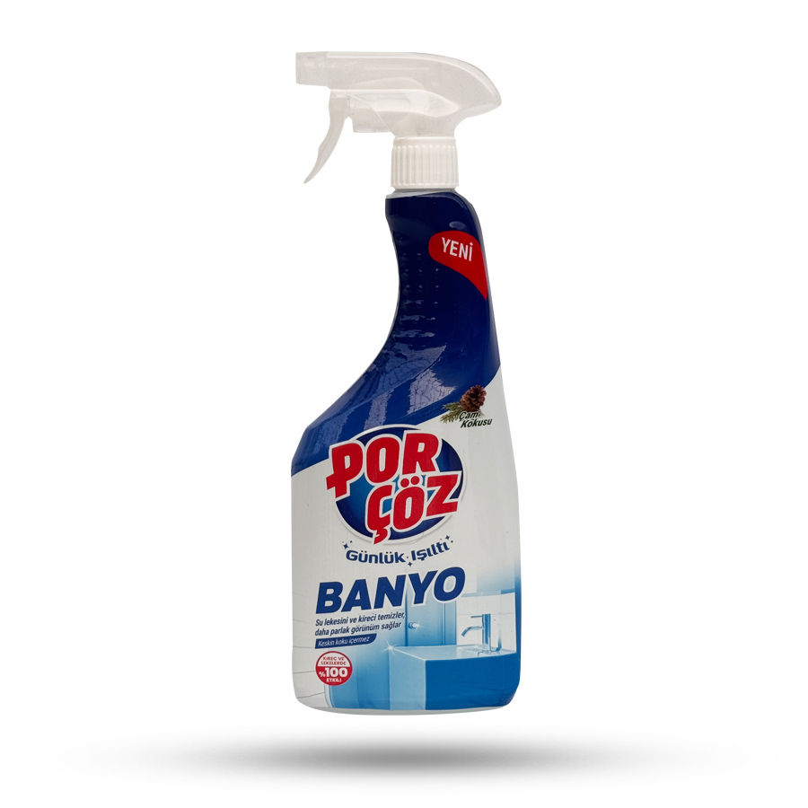 اسپری پاک کننده و براق کننده سرویس بهداشتی پورچوز Banyo رایحه کاج 750 میل