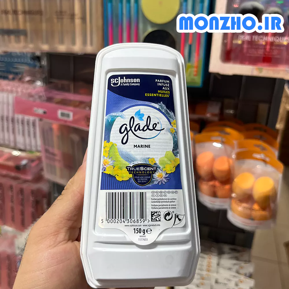 ژل خوشبوکننده هوا Glade گلید رایحه دریا حجم 150 گرم عکس محصول از جلو