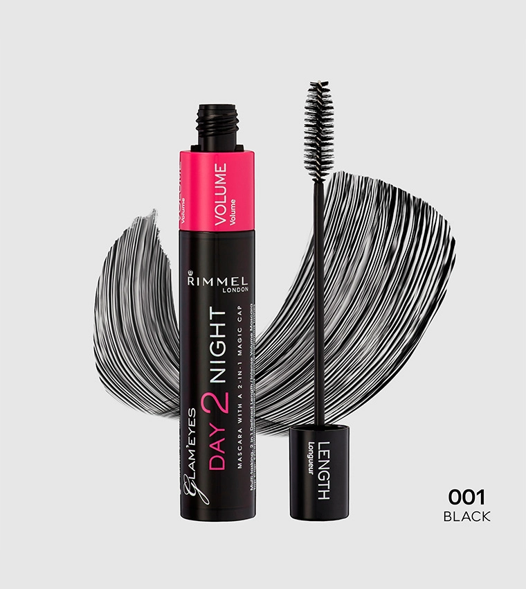 ریمل حجم دهنده مژه دو مرحله ای Day 2 night ریمل لندن RIMMEL LONDON