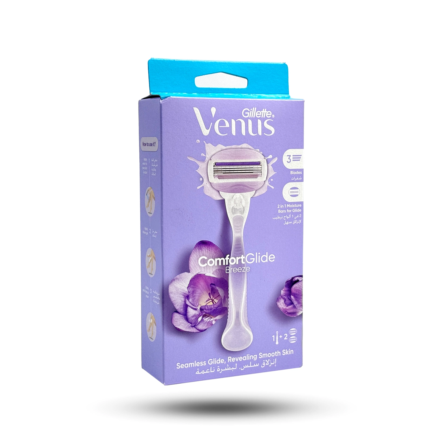 تیغ اصلاح زنانه ونوس مدل Comfortglide Breeze با دو یدک