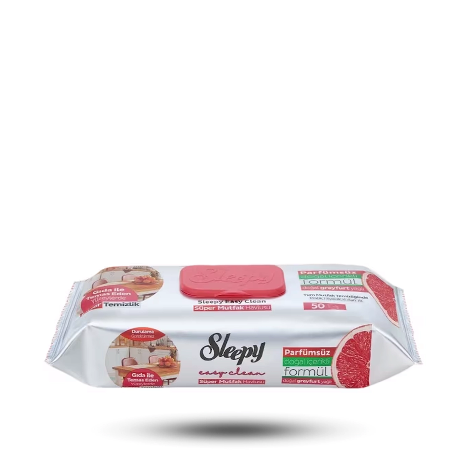 دستمال سطوح اسلیپی Sleepy حاوی روغن گریپ فروت بسته 50 عددی