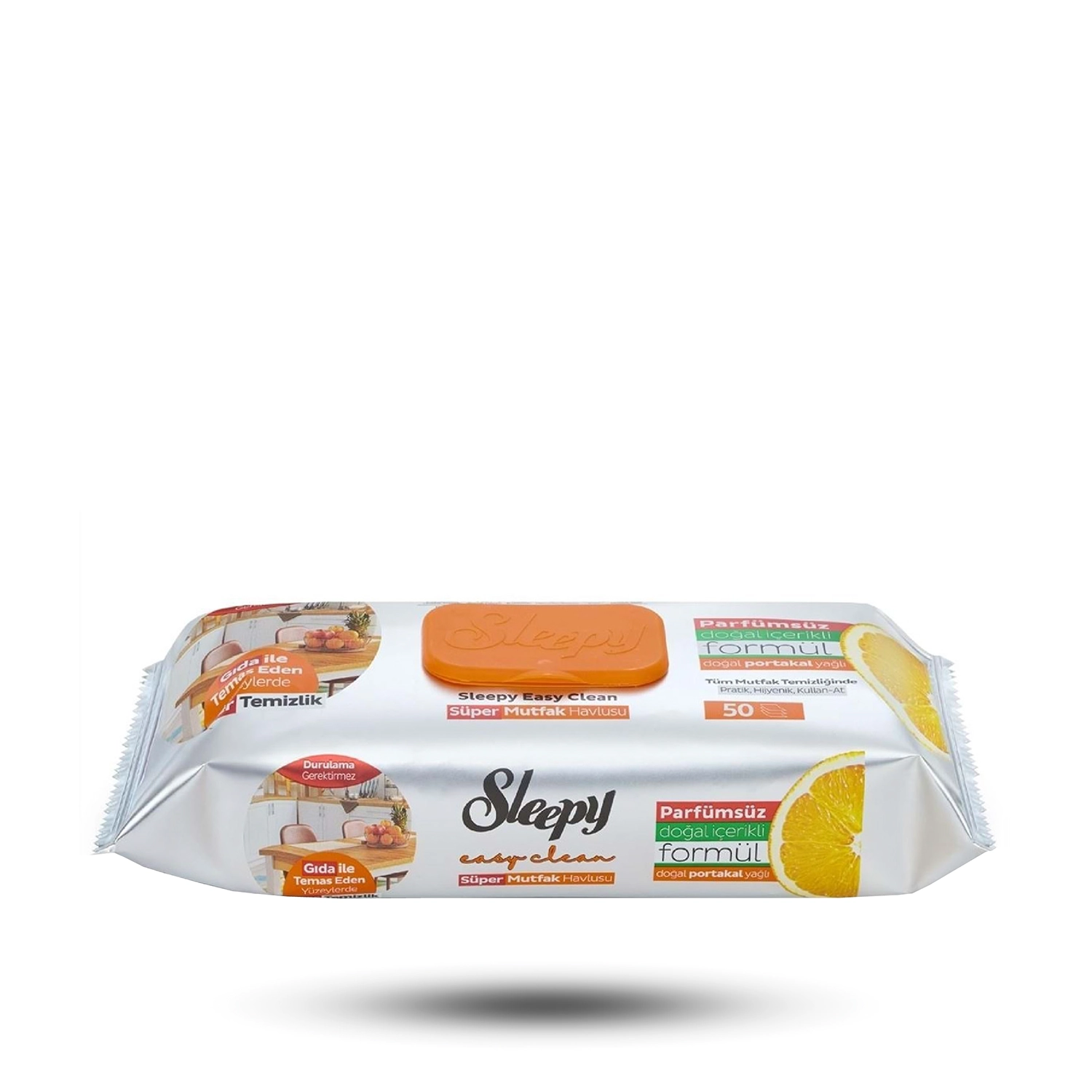 دستمال سطوح اسلیپی Sleepy حاوی روغن پرتقال بسته 50 عددی