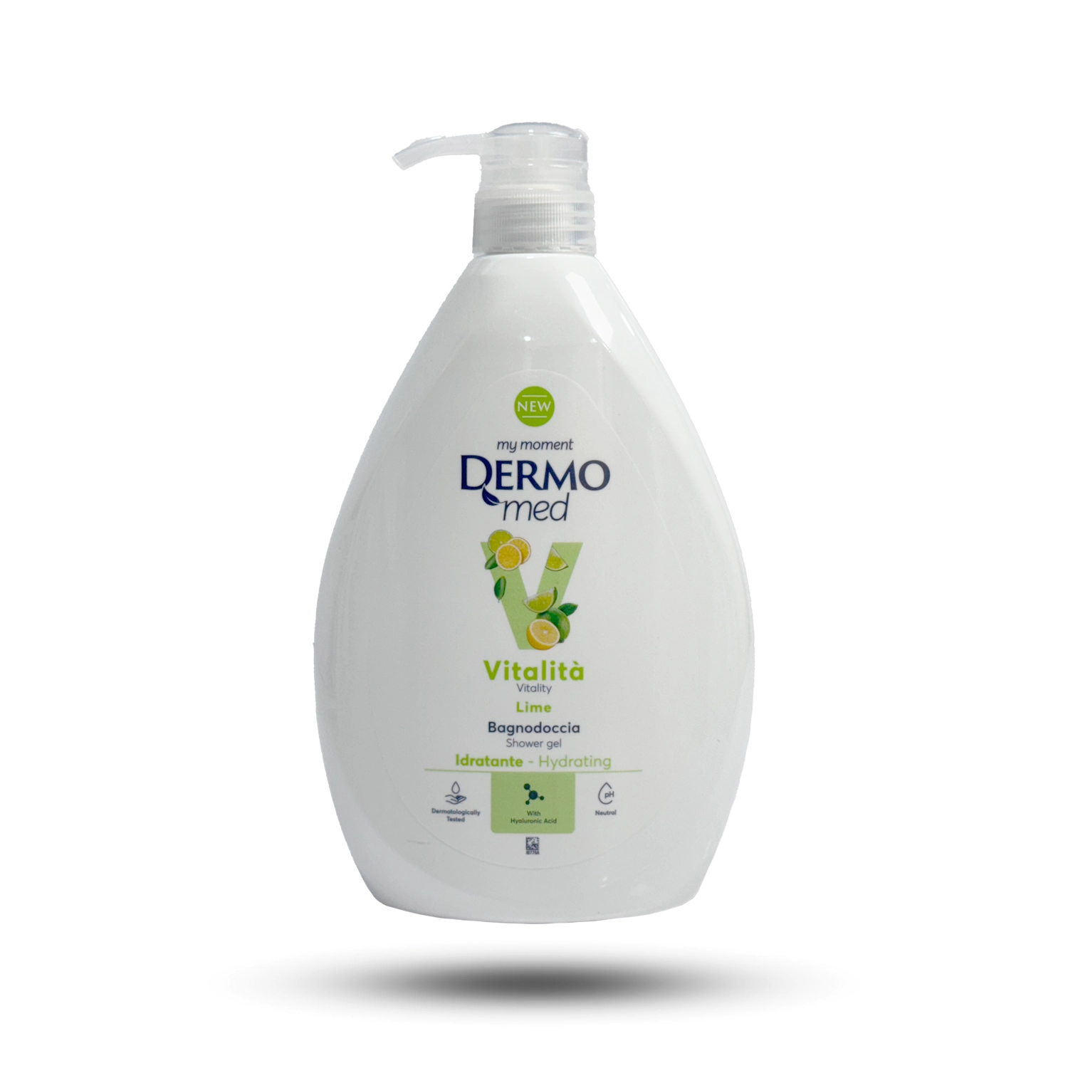 شامپو بدن درمومد Dermomed با رایحه لیمو مدل lime Vitalita حجم 750 میل