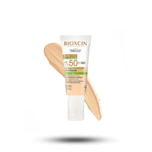 کرم ضد آفتاب رنگی بیوکسین SPF+50 مخصوص پوست مختلط و چرب 50 میل