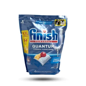 قرص ماشین ظرفشویی فینیش Powerball Quantum رایحه لیمو بسته 64 عددی