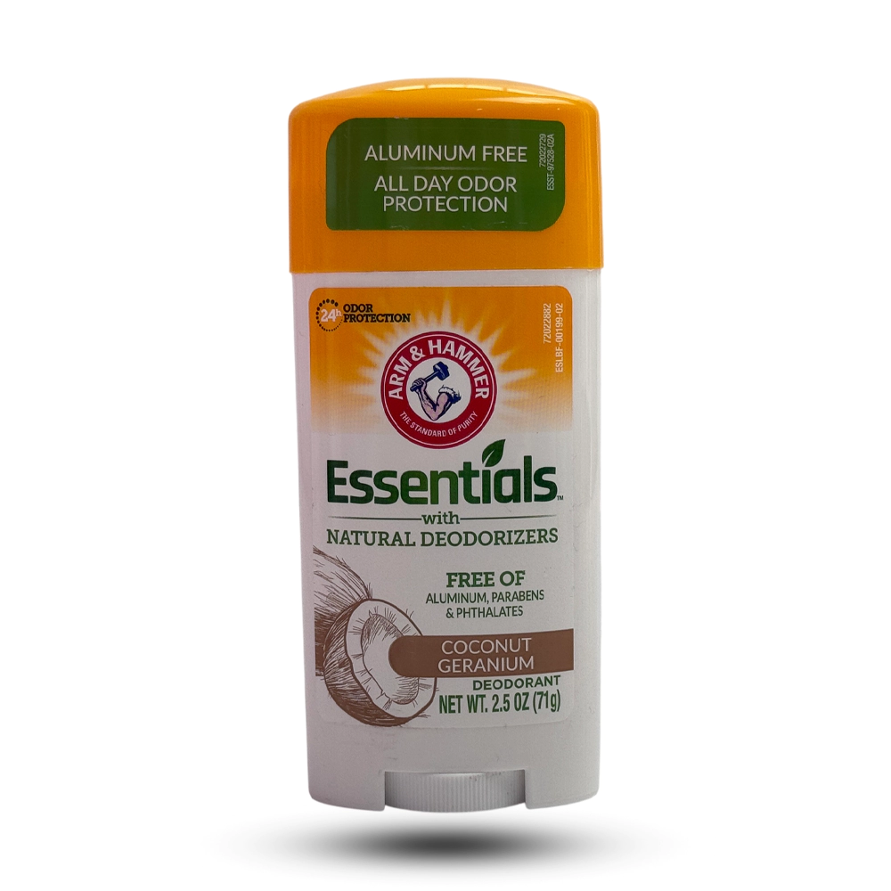 مام صابونی آرم اند همر اسنشالز Arm and Hammer Esentials بدون آلومینیوم رایحه نارگیل و شمعدانی وزن 71 گرم