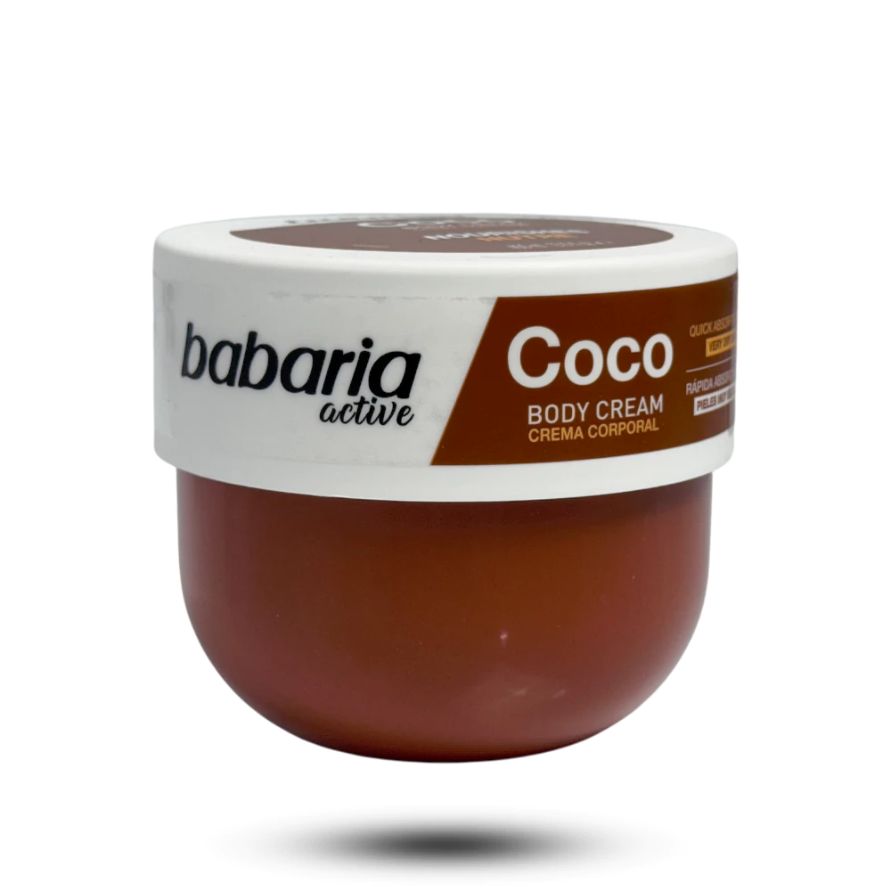 کرم بدن کاسه ای باباریا babaria حاوی نارگیل COCO مناسب پوست خیلی خشک حجم 400 میل