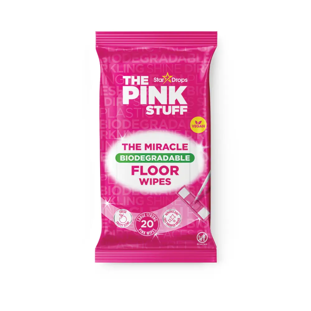 دستمال مرطوب تی کشی پینک استاف Floor Wipes بسته 20 عددی