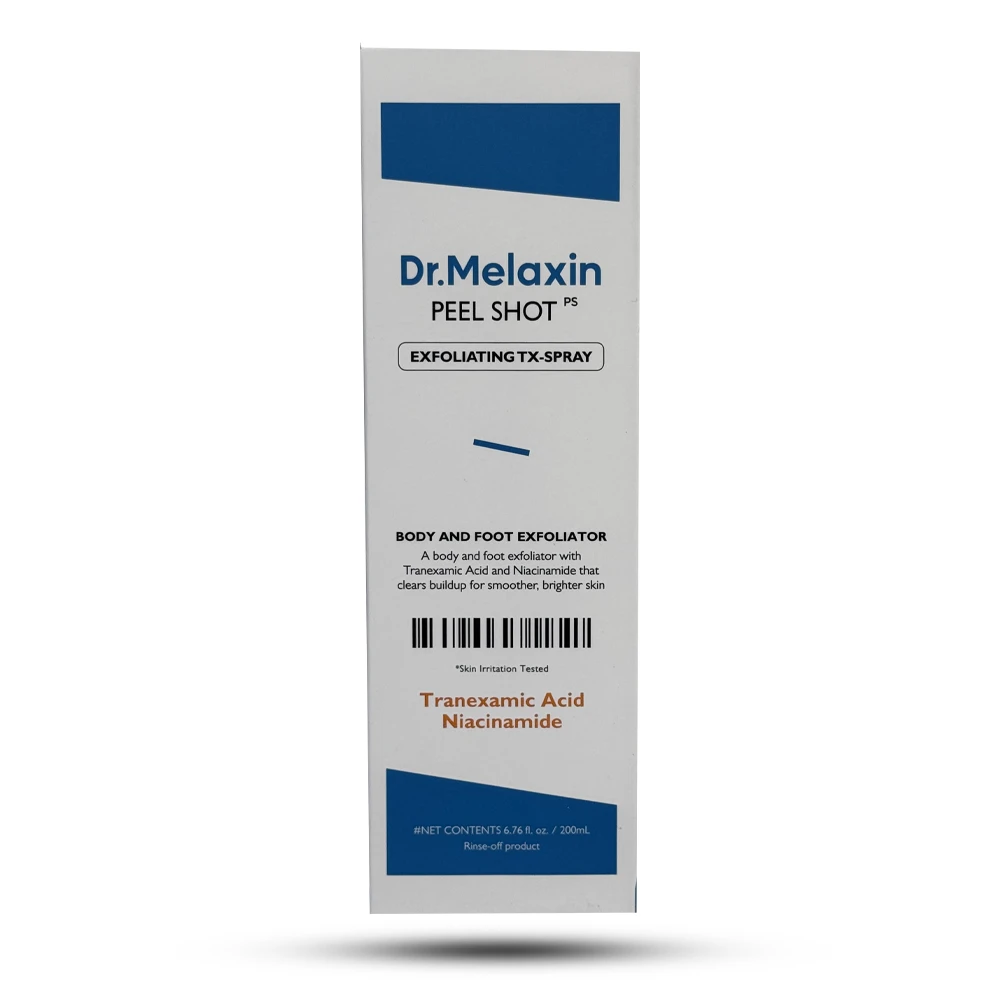 اسپری لایهبردار بدن و پا دکتر ملاکسین Peel Shot Exfoliating حجم 200 میل