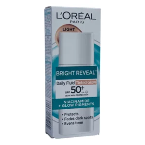 فلوئید ضد آفتاب رنگی و روشنکننده لورال SPF50+ مدل Bright Reveal مناسب انواع پوست 50 میل