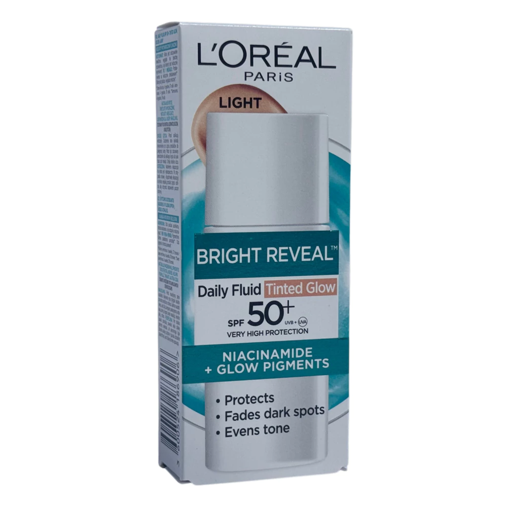 فلوئید ضد آفتاب رنگی و روشنکننده لورال SPF50+ مدل Bright Reveal مناسب انواع پوست 50 میل