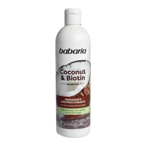 شامپو آبرسان باباریا مدل Coconut & Biotin مناسب انواع مو 380 میل