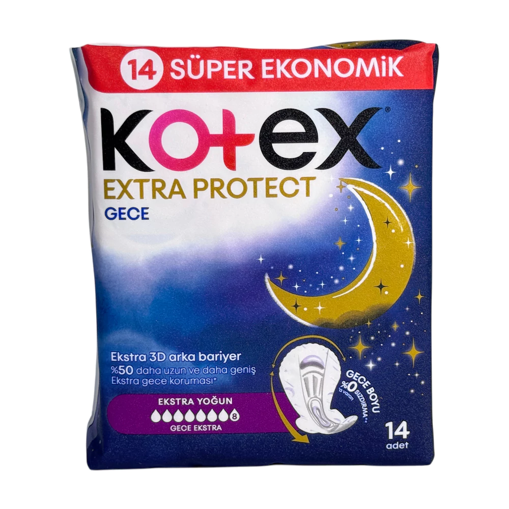 نوار بهداشتی شب کوتکس Extra Protect Gece بسته 14 عددی