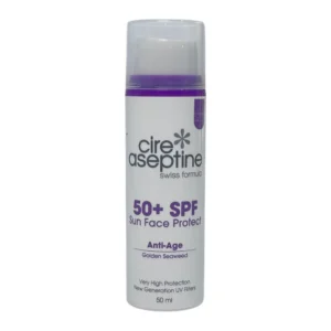 ضدآفتاب و ضد چروک صورت آسپتین SPF50+ مدل Anti-Age حاوی جلبک دریایی 50 میل